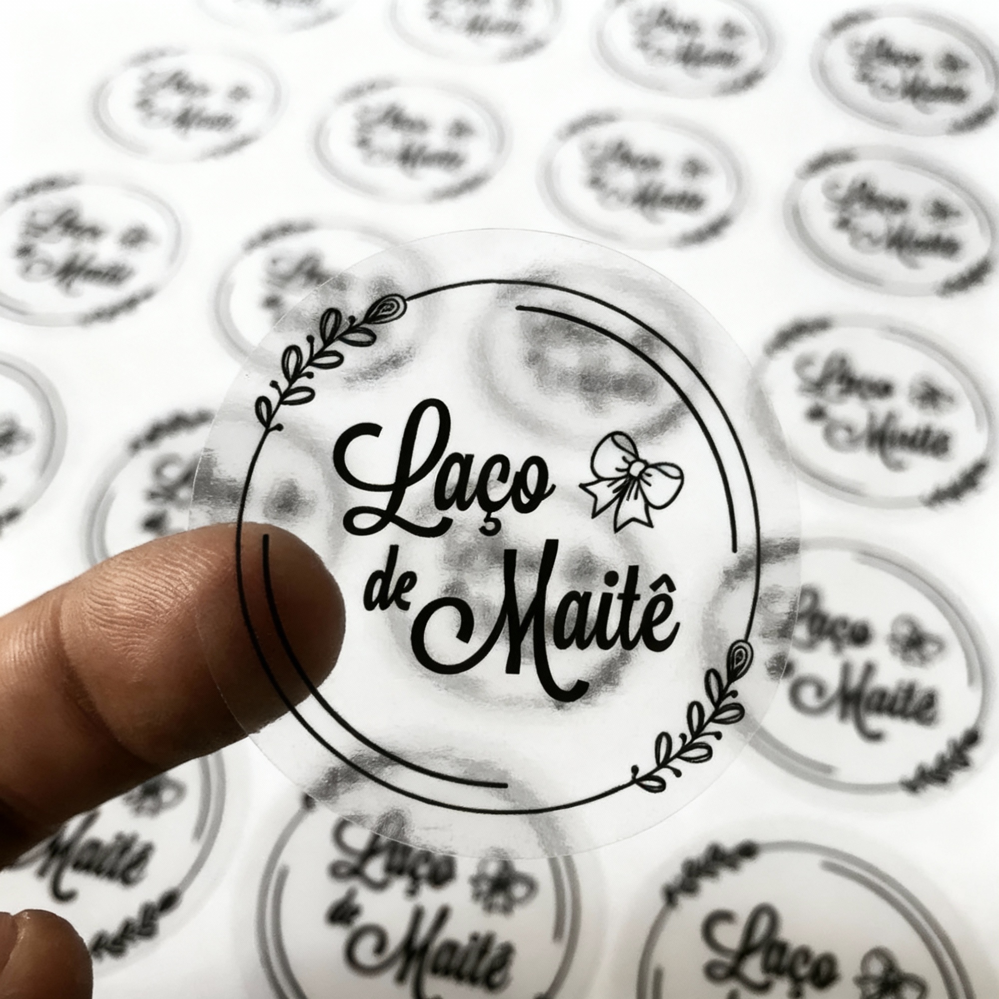 Adesivo vinil transparente amostra