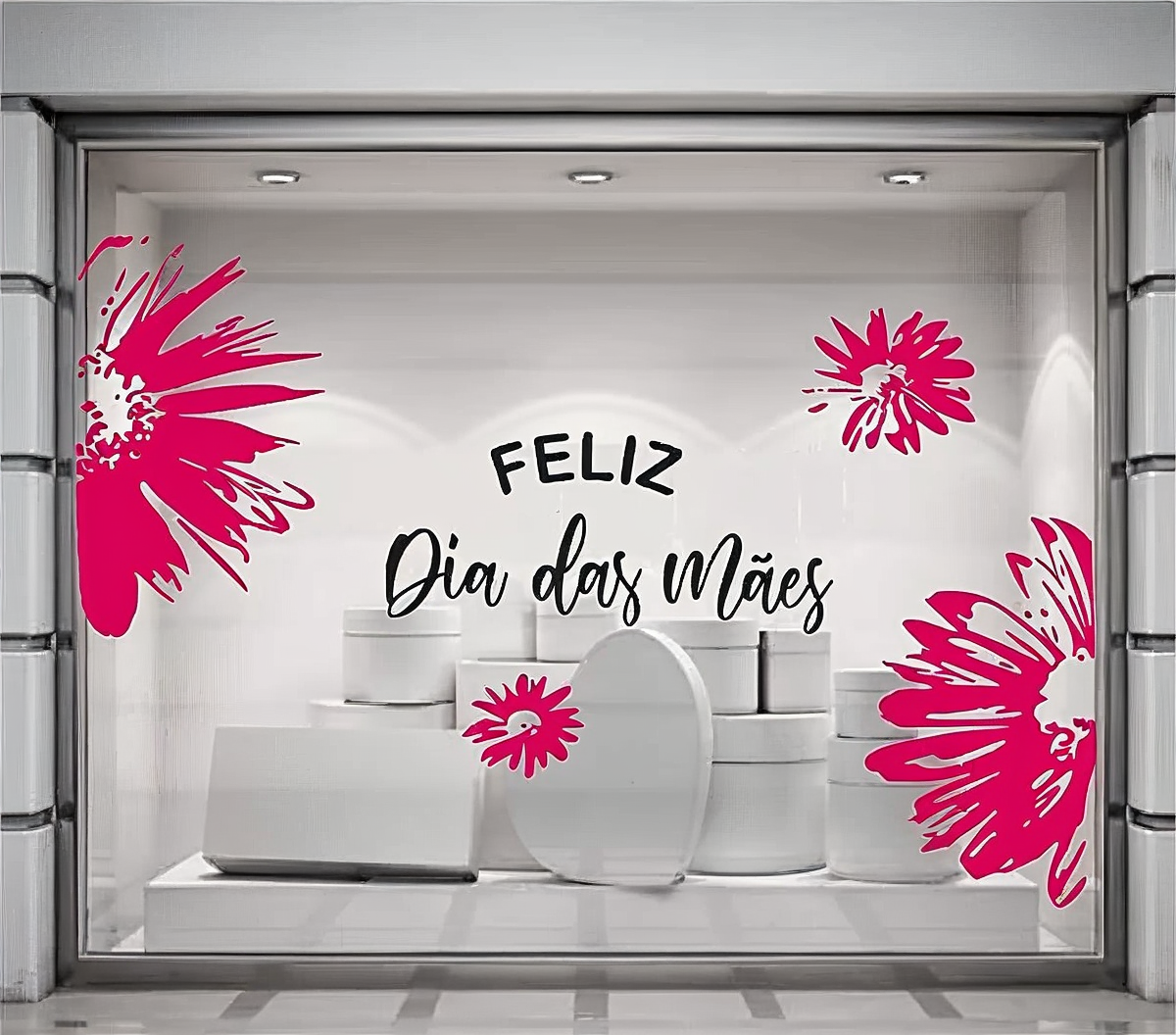 Peeling lettering vinil vitrine